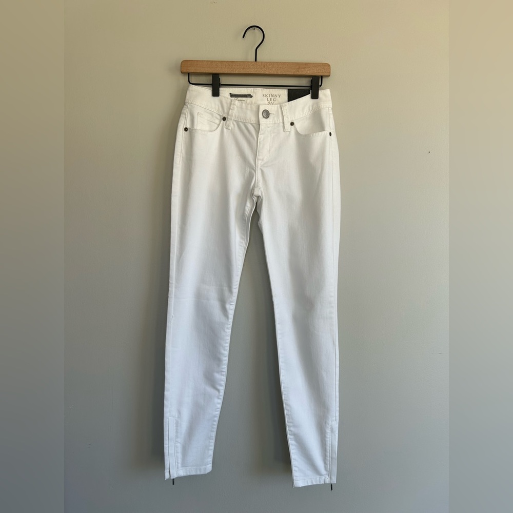 Women’s NWT The Limited White Skinny Jean w/ Zipper At Ankle Size 0